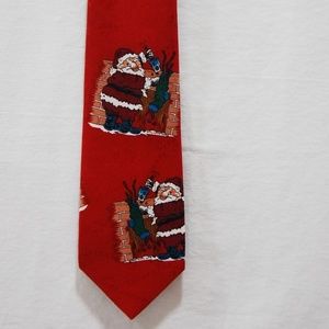 Christmas Holiday Tie Drunk Santa Novelty Red Hallmark